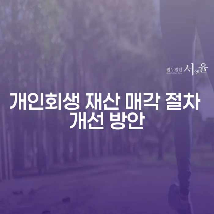 개인회생 재산 매각 절차 개선 방안은 무엇일까요?